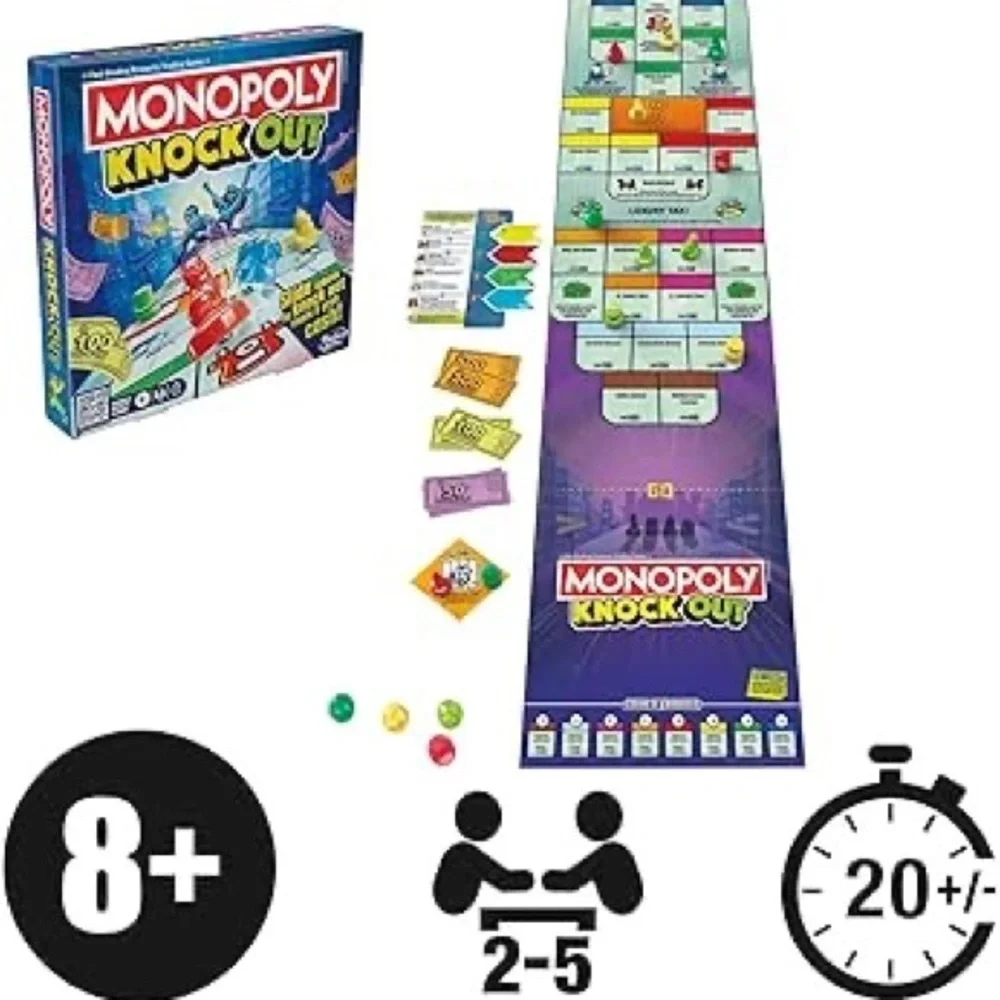 Monopoly Knock Out Board Game-new